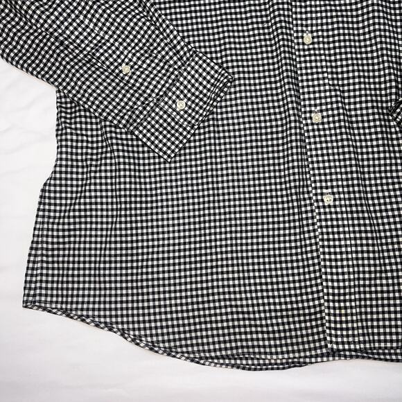 Ralph Lauren Shirt Mens Size XXL Black Gingham Check Classic Fit Button Preppy - Picture 3 of 14